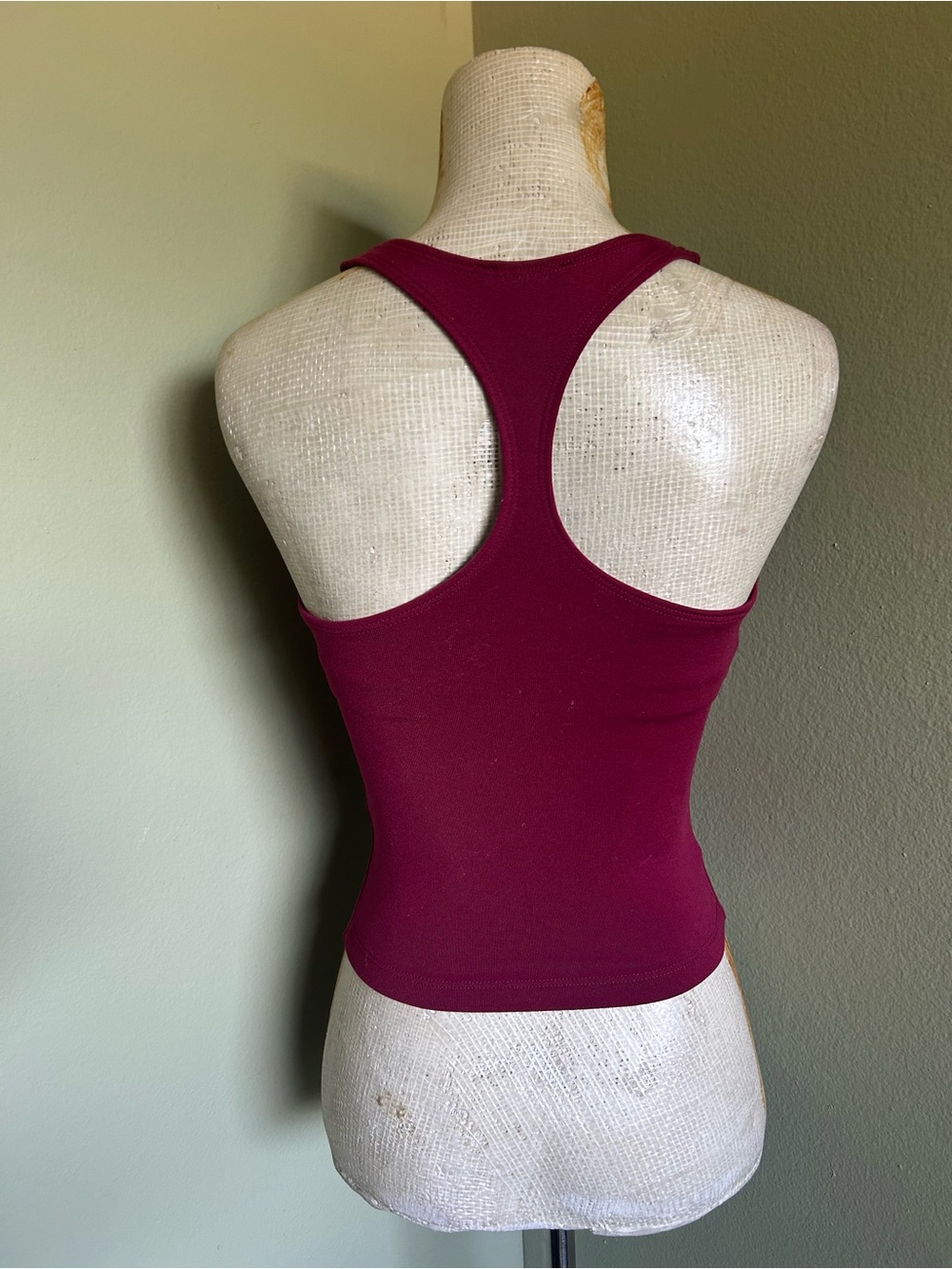 bebe Sport Wine Rhinestone Racerback Tank - Picture 4 of 5